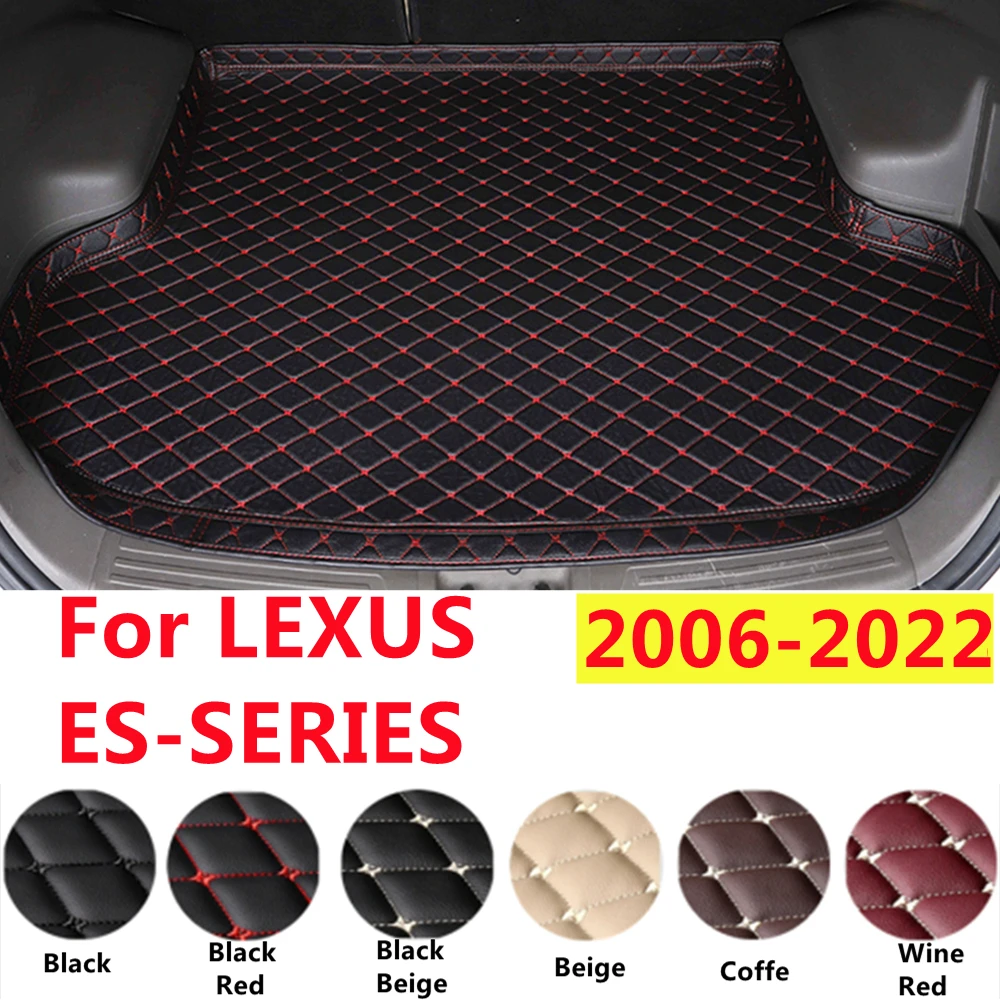 

SJ профессиональный автомобильный коврик для багажника, подходит для LEXUS ES-SERIES 2006-07-21-2022 XPE кожаный задний вкладыш, Задняя накладка для груза, водонепроницаемая высокая сторона