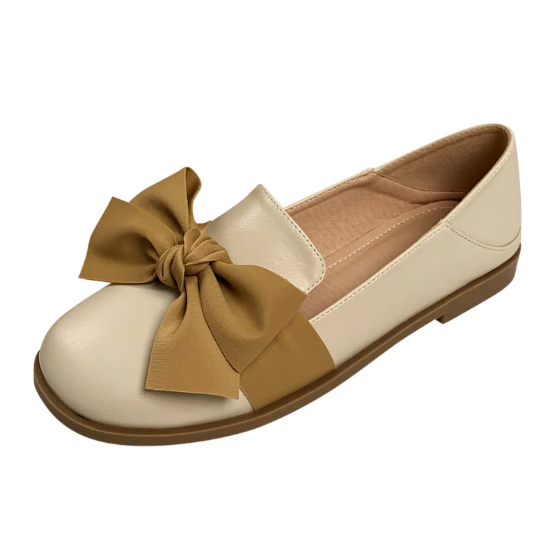 2023 New Woman Flat Sole Single Shoes British Style Fashion Microfiber Leather Shoes Women's Shoes Causal Loafers Spring Autumn