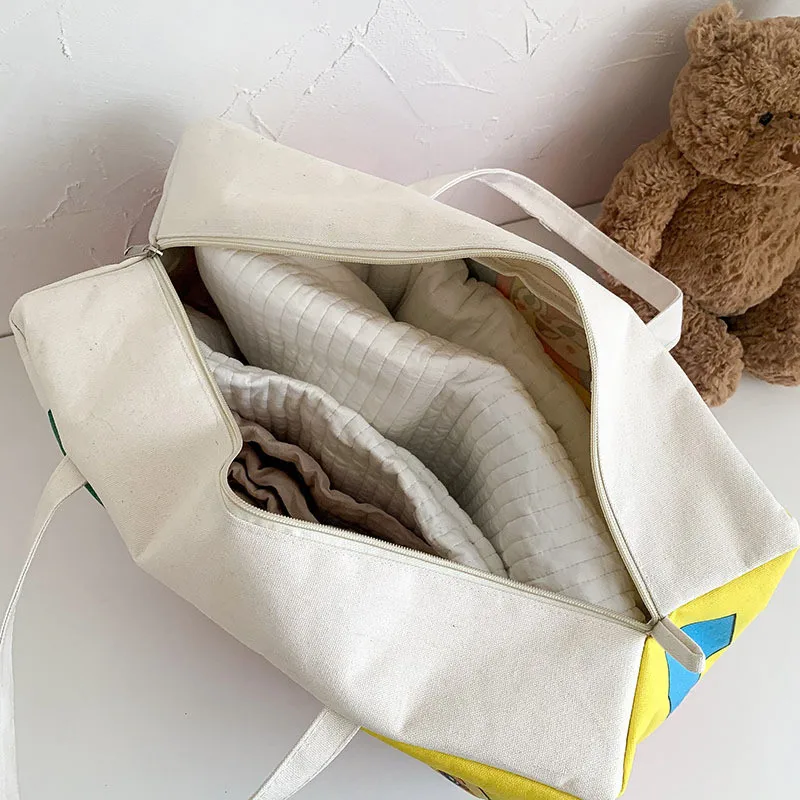 Korean Mommy Bag Kindergarten Quilt Cloths Storage Bag Canvas Waterproof Organizer Outdoor Travel Large Capacity Luggage canvas storage bag
