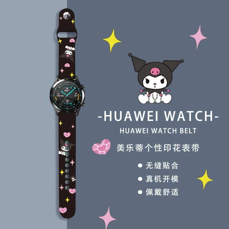 アクセサリー kurumi 20mm 22mm Sanrio Kuromi Cinnamoroll Cartoon Print Bracelet