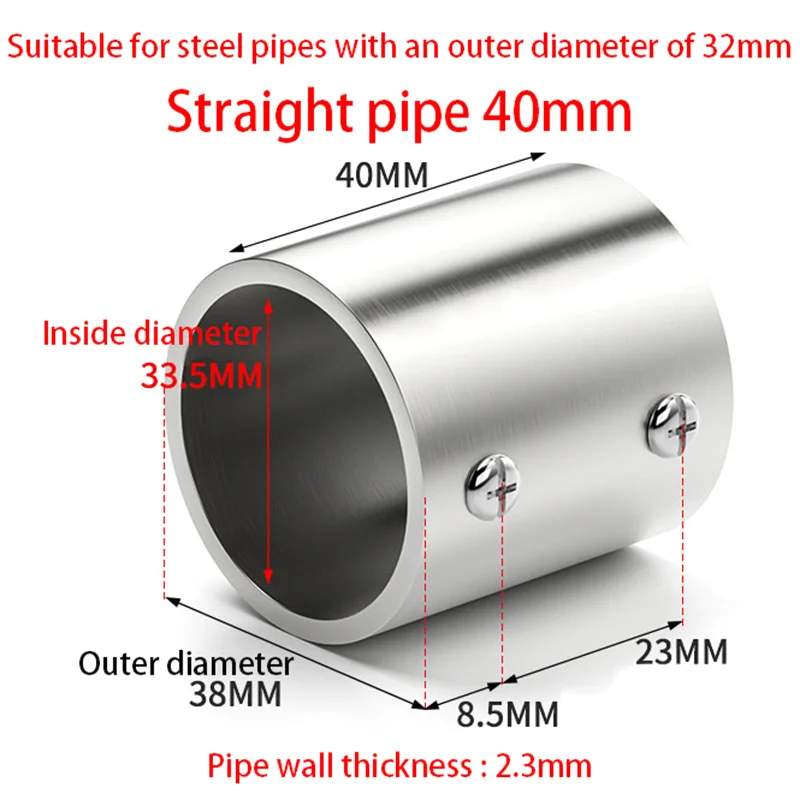 ADNEWX Rohrverbinder 60mm Set - 2 Verbinder + 4 Edelstahl-Schlauchschellen Für Lüftung