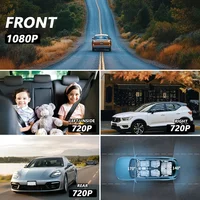 4 Channel Dash Cam wifi dashcam for car dvr Video Recorder Night Vision 24H Parking Monitor Black Box 360° Car Recording Camera - Image 4