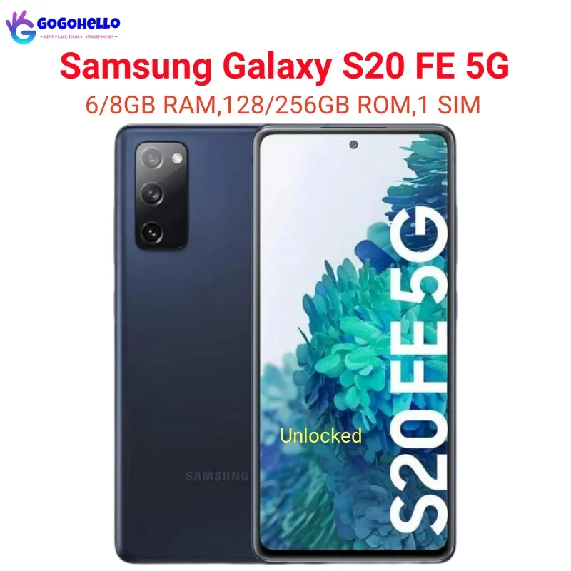 

Original Samsung Galaxy S20 FE 5G G781U/U1 1 SIM 6.5" ROM 128/256GB RAM 6/8GB Snapdragon NFC 97% New Unlocked Cell Phone