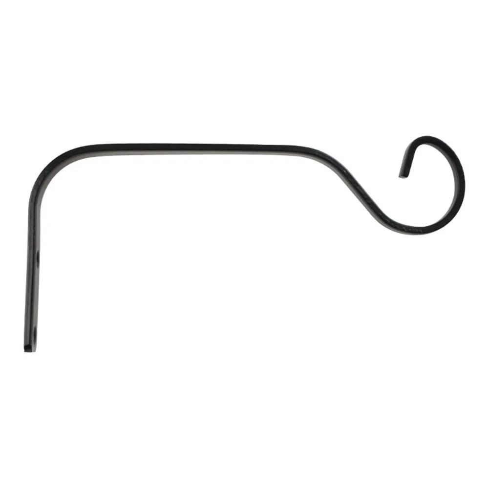 

Durable Practical Useful Flower Pot Hook 1/2PCS 185*84mm Basket Black Decor Hanger Hanging Hook Metal Outdoor Plant