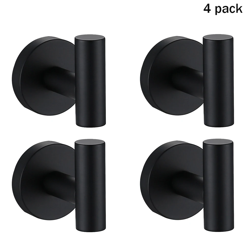 

Black Towel Robe Hook Heavy Duty Rustproof Wall Mounted Coat Hook Storage Hanger Rack For Home Kitchen Bathroom Accessories.