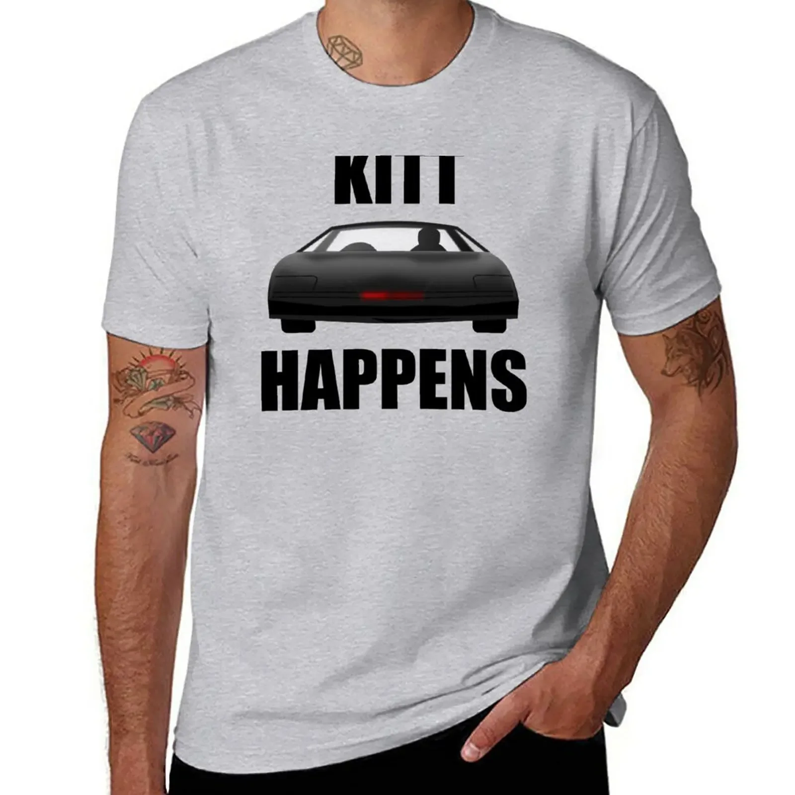 Knight Rider - Kitt Endes T-Shirt Sport Fans Kawaii Clothes Plus Size Top Plain White T-Shirt Uomo