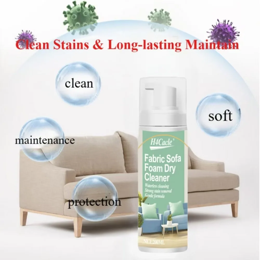Fabric Sofa Foam Dry Cleaner Multi-Functional Cleaning No Need Water To Clean Suitable for Sofas, Curtains Carpets and Clothing
