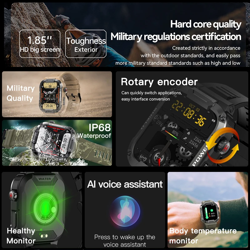 ο  ȭ Ʈ ġ IP68 5ATM  ߿  ƮϽ  ǰ  Smartwatch ȵ̵