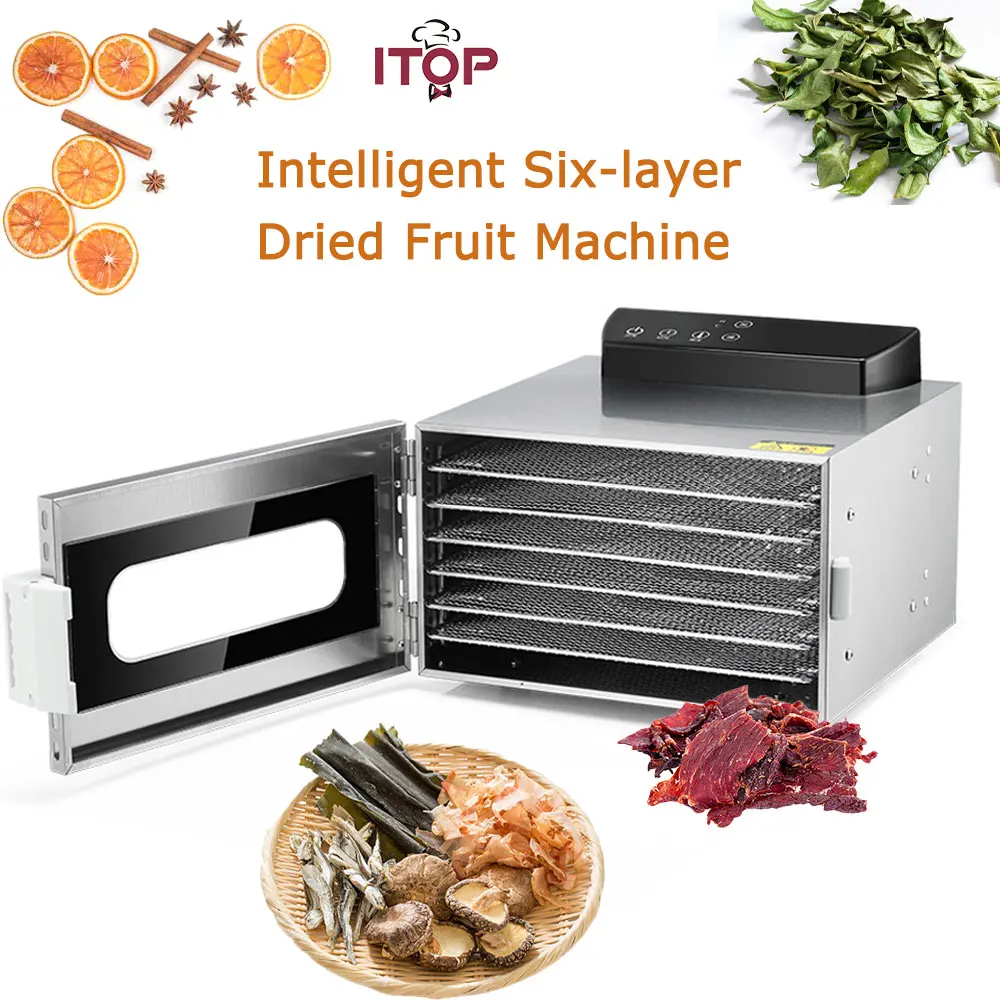 ITOP Commercial Food Dehydrator Stainless Steel Drying Machine Electric Dryer Fruit Dryer Drying Fruit Meat Dehydrators