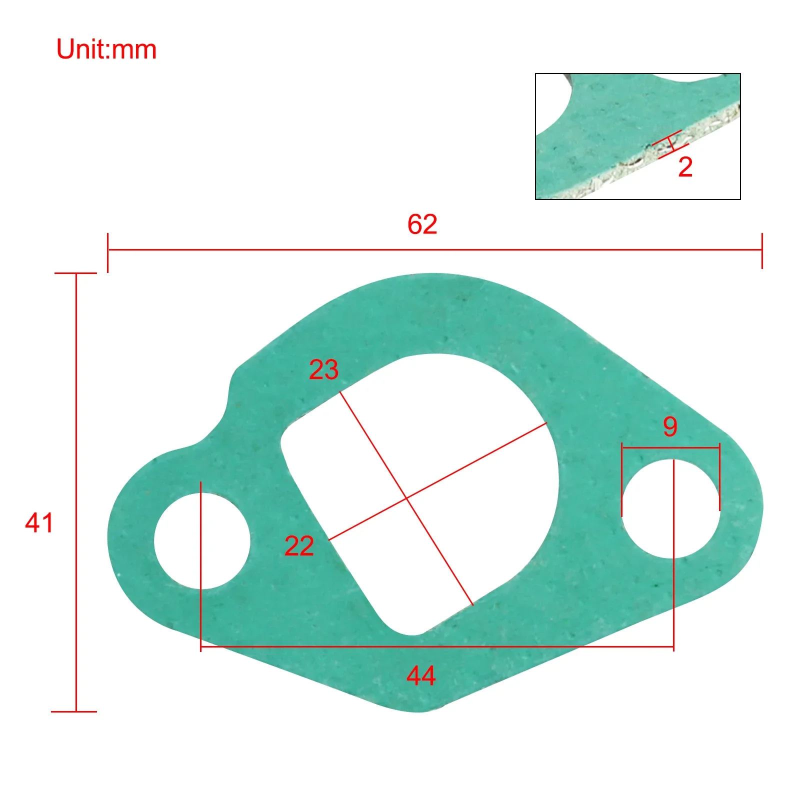 2pcs Muffler Exhaust Gasket for Honda GX110 GX120 GX160 GX200 5.5HP 6.5HP Engines 16212-ZE0-800 Lawn Mowers Parts Accessories exhaust gasket