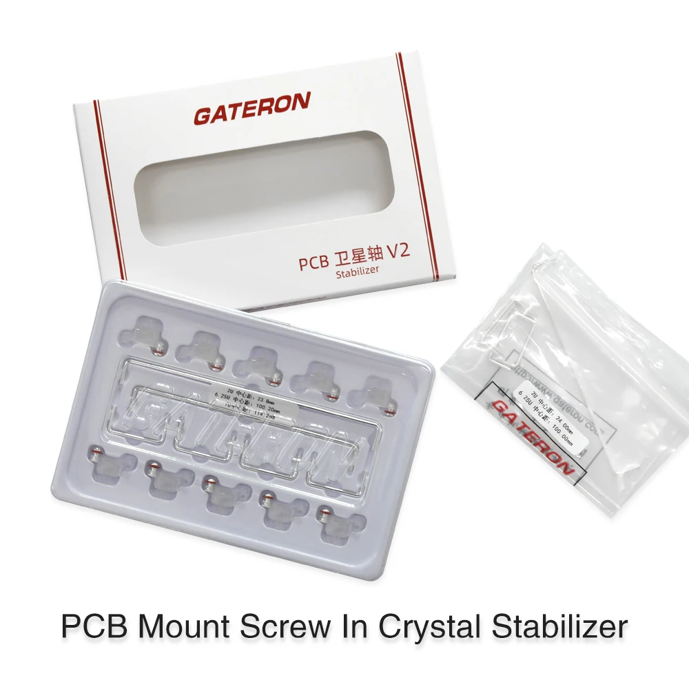 Gateron-clear Pcb Mount Estabilizadores Parafuso no Estabilizador Pré-grampeado com Patente sem Cair o Fio Reparação Teclado Pad Grupo v2