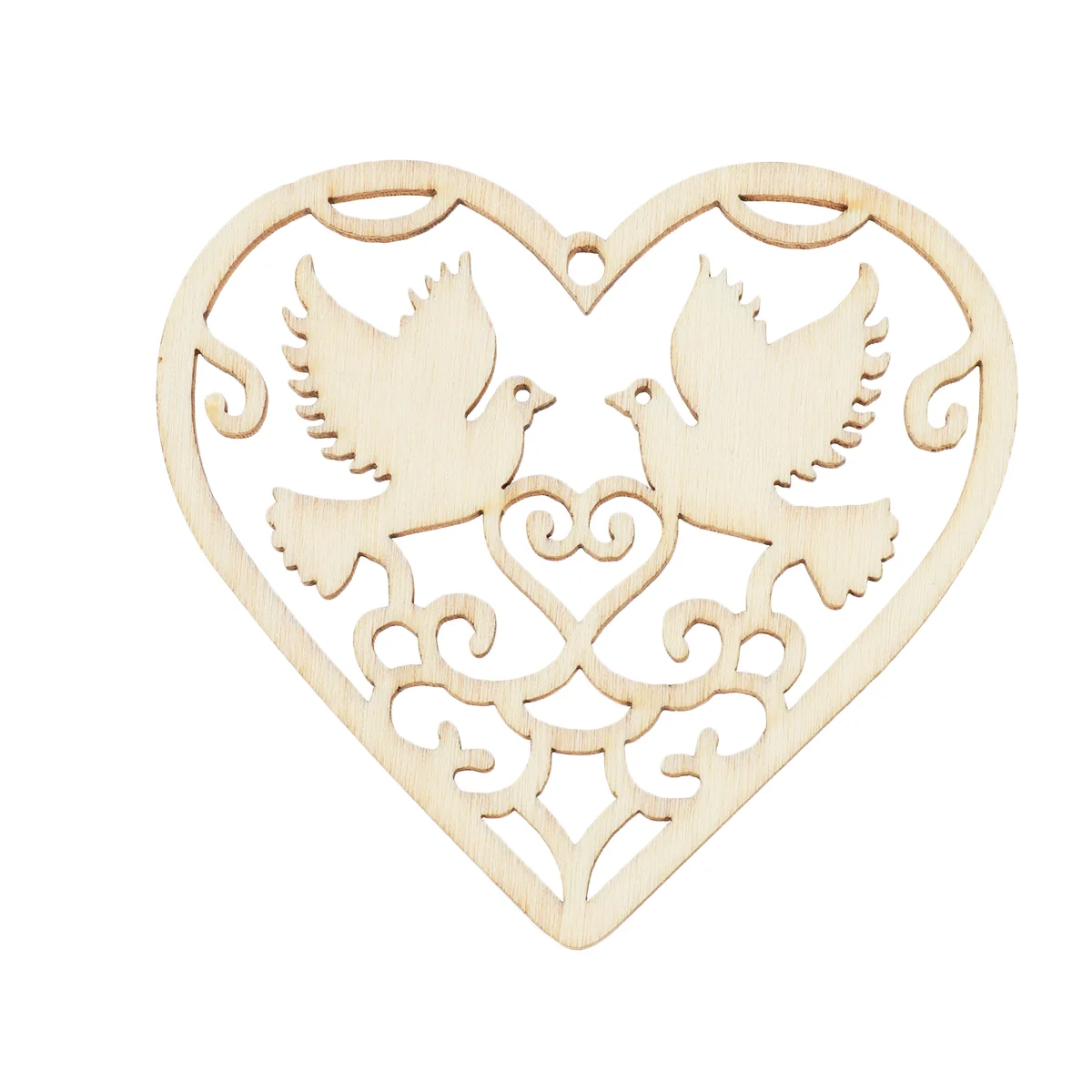 

Wooden Hollowed Heart Shape Hanging Pendants Wood Crafts For Home Party Tree Wedding Party DIY Decoration