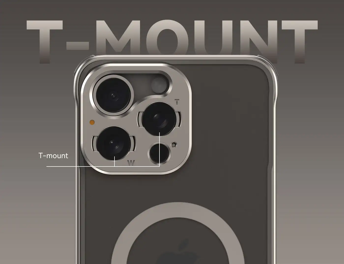 Fotorgear Photography Phone Case with T-mount Lens Thread for iPhone 16 Pro/ 16