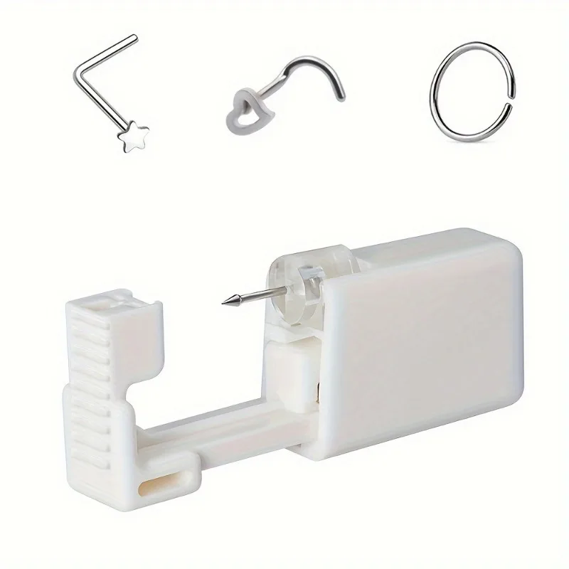 Disposable Ear Nose Piercing Jewelry Kit With Heart Star Replacement Nose Rings Studs