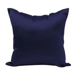 Luxurious Satin Silk Pillowcase - Soft, Smooth Cushion Cover - 60x60cm (Deep Blue)