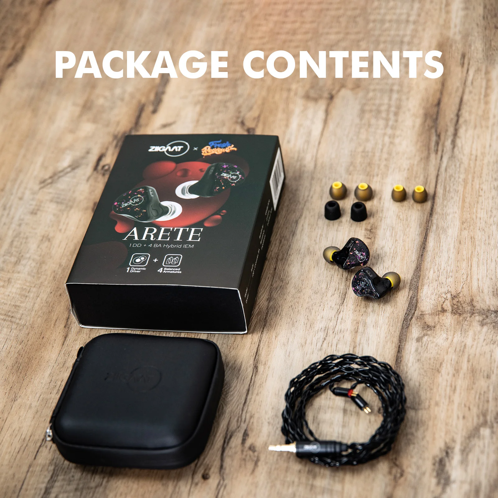Pre-order ZiiGaat x Fresh Reviews Arete 1DD+4BA Hybrid IEM In-Ear Monitor HiFi Earphones Wired Earbuds for Audiophiles Musicians 6