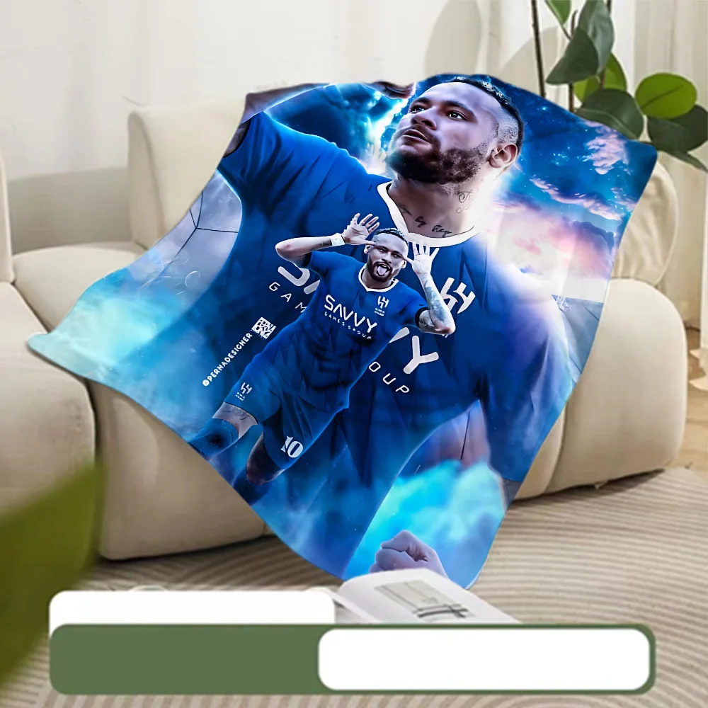 Printed Blanket Picnic Blanket  Football Star Neymars Warm Blanket Soft and Comfortable Home Travel Birthday Gift 3
