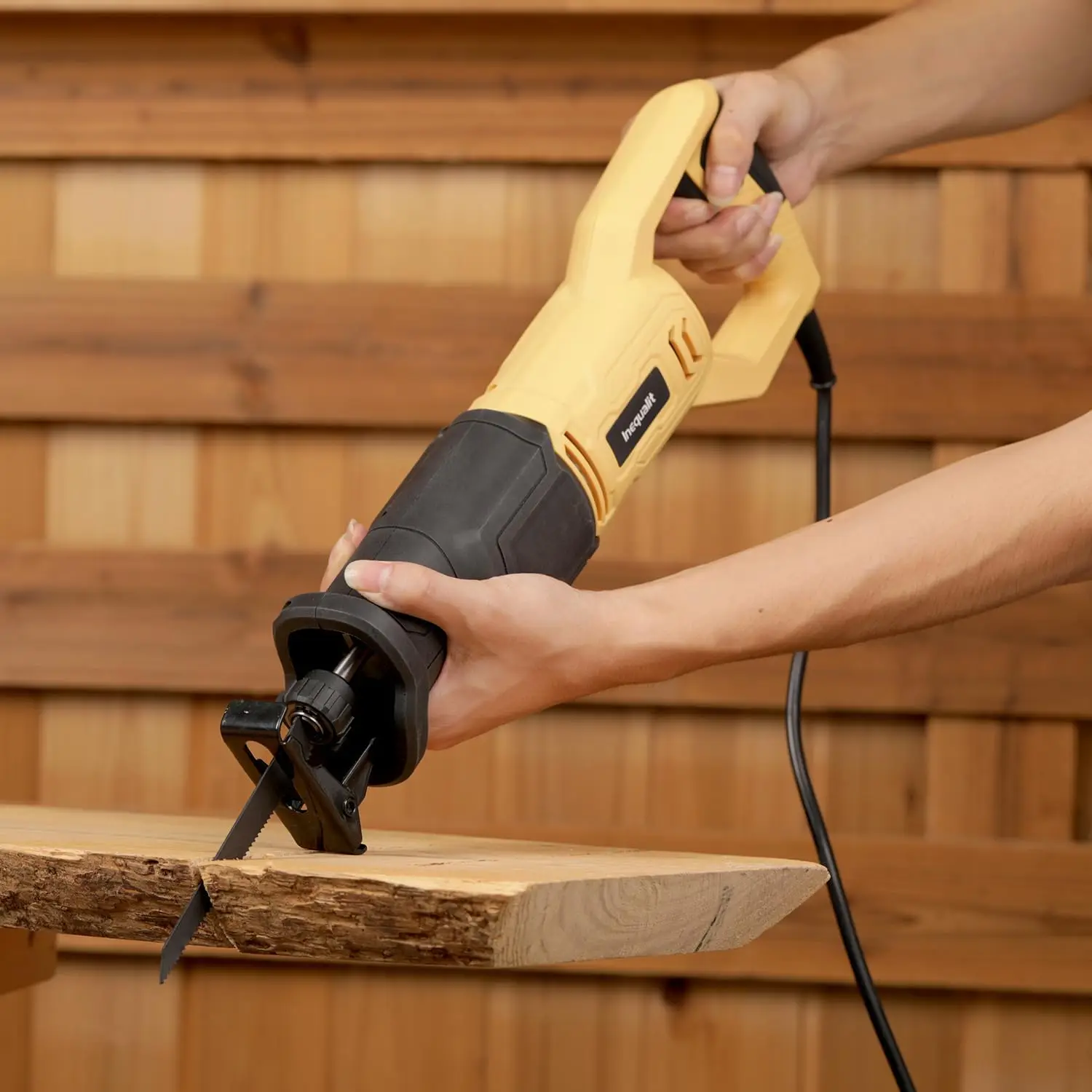6Amp Corded Reciprocating Saw, 3000SPM Variable Speed with 4/5" Stroke for Wood, Metal, PVC Cutting