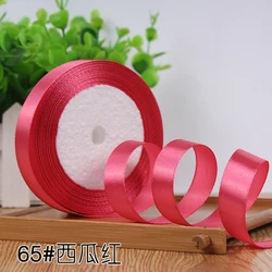 Elegant 15mm Satin Ribbon for DIY Crafts and Decor - 22 Meters (Watermelon red)