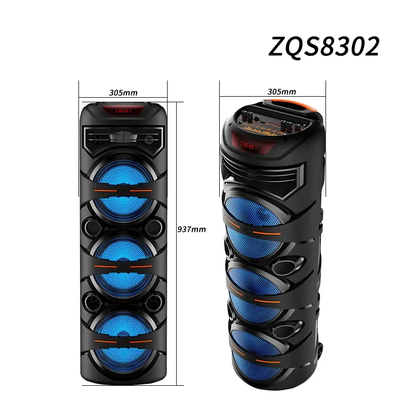 3000W Peak Power 12 Inch Bluetooth Speaker for Square Dancing Party