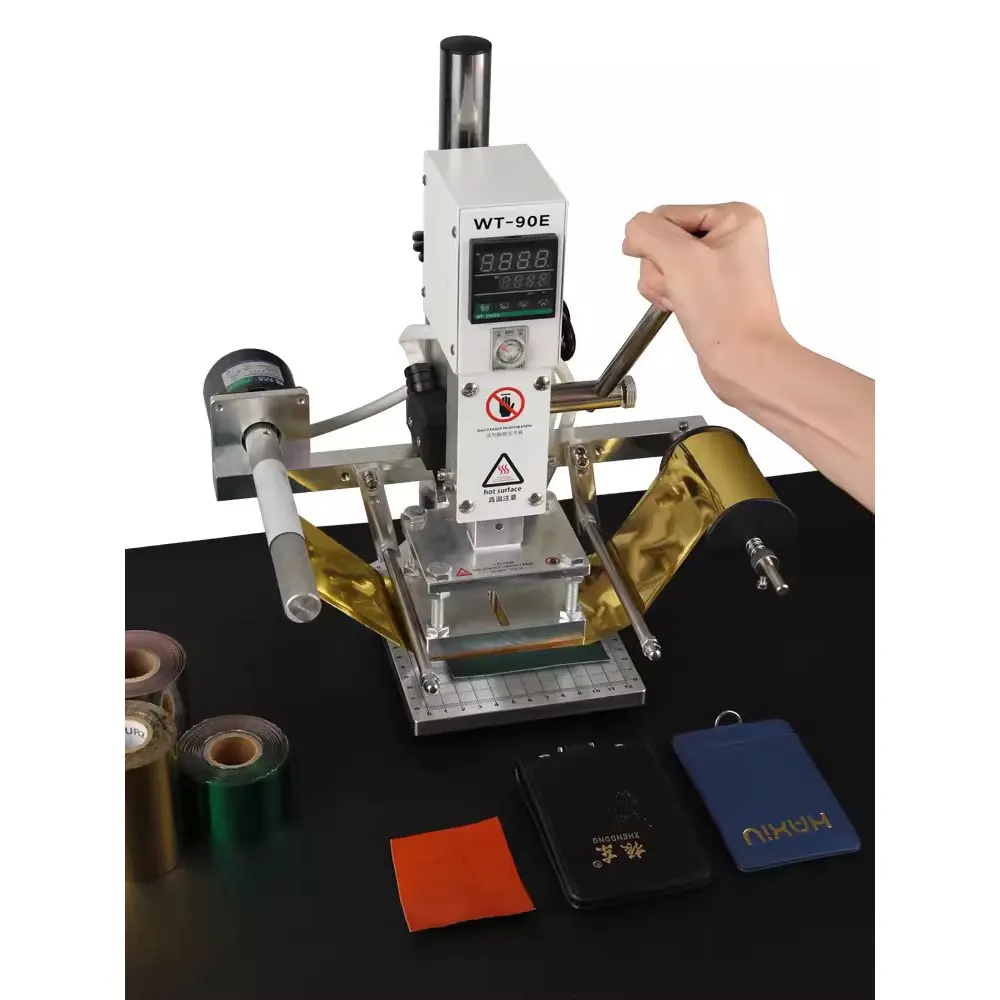 Automatic Hot Foil Stamping Machine Manual Digital PVC Card Book Leather Paper Wood Embossing Heat Press Machine
