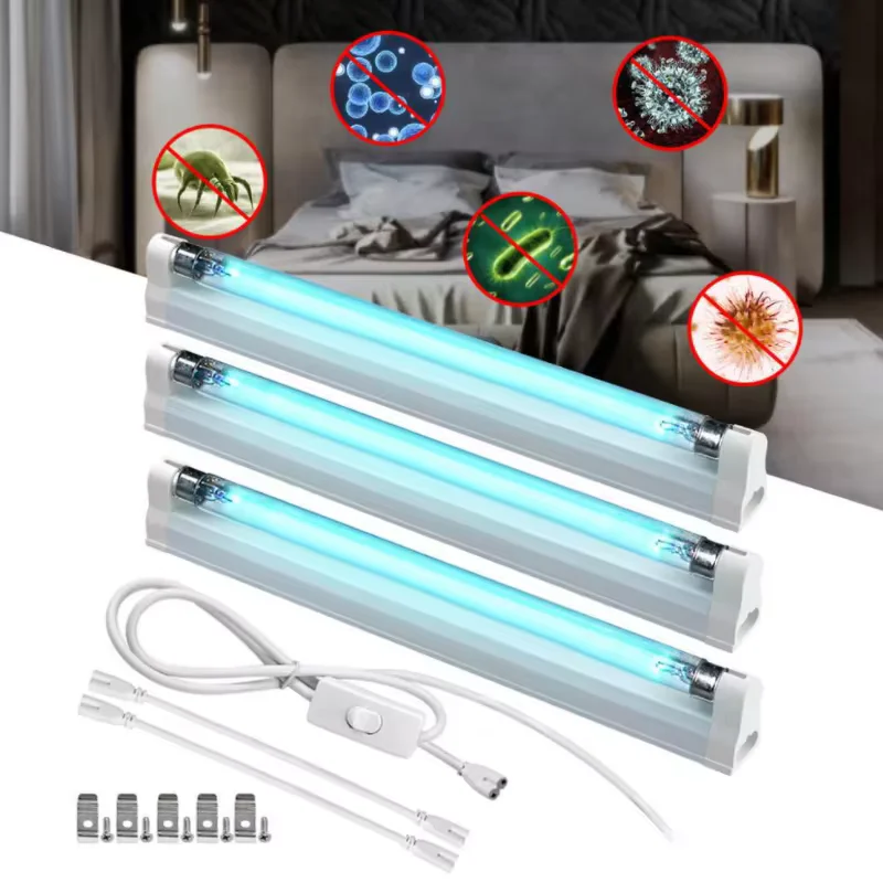 UV Sterilization Lamp T5 CFL Sterilization UV Quartz Lamp Tube With Ozone 6W 8W 220V 110V For Room
