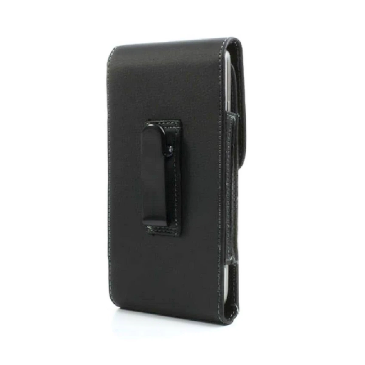 Per Motorola Thinkphone (2023) Custodia Clip Metallica Cintura Passante Eco Pelle Verticale - Nero