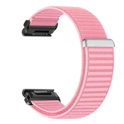 Quick Fit Nylon Watch Strap - Adjustable 26/22/20mm Bracelet, Universal Fit - Quick Fit 22mm (Pink)
