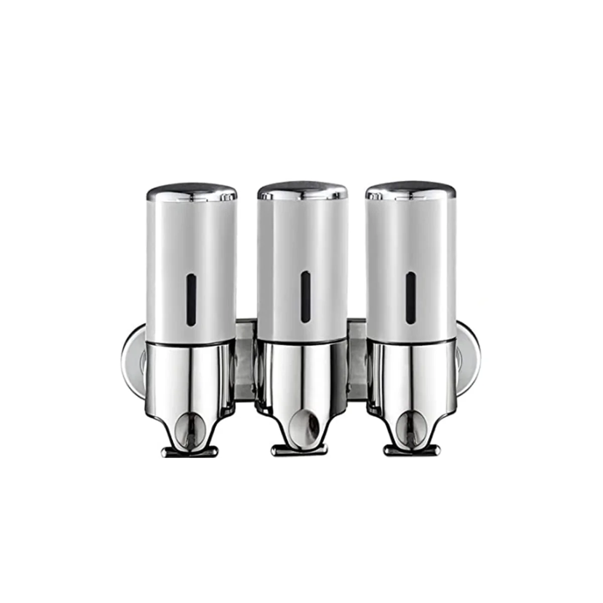 

3 Pack 500Ml Wall Mounted Soap Dispenser for Bathroom and Kitchen, Shampoo Dispenser Drill Free with Adhesive Silver
