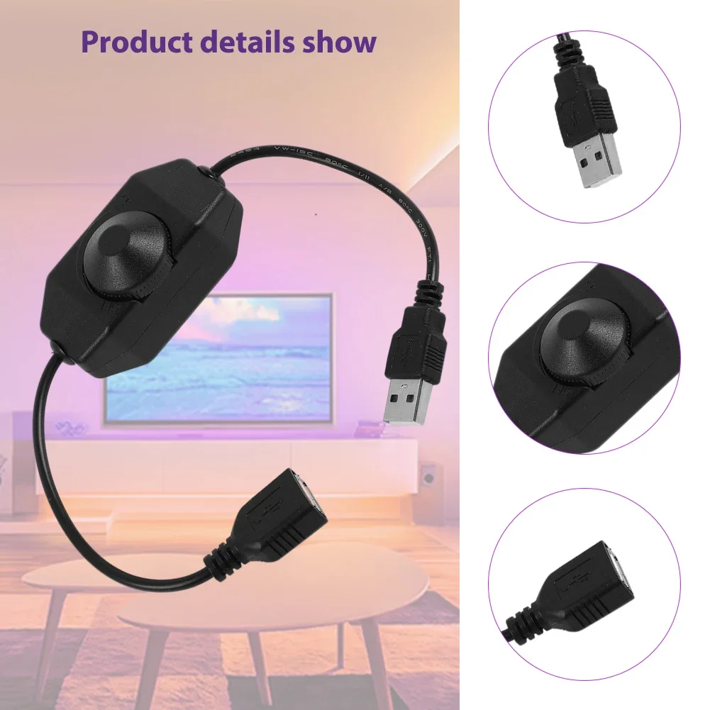 LED Strip Controller LED Dimmer Switch LED Dimmer Controller DC 5V 3A 15W Stepless USB Interface Manual Knob LED Dimmer Switch for LED Strip Light 1 Channel Brightness Adjustment Controller