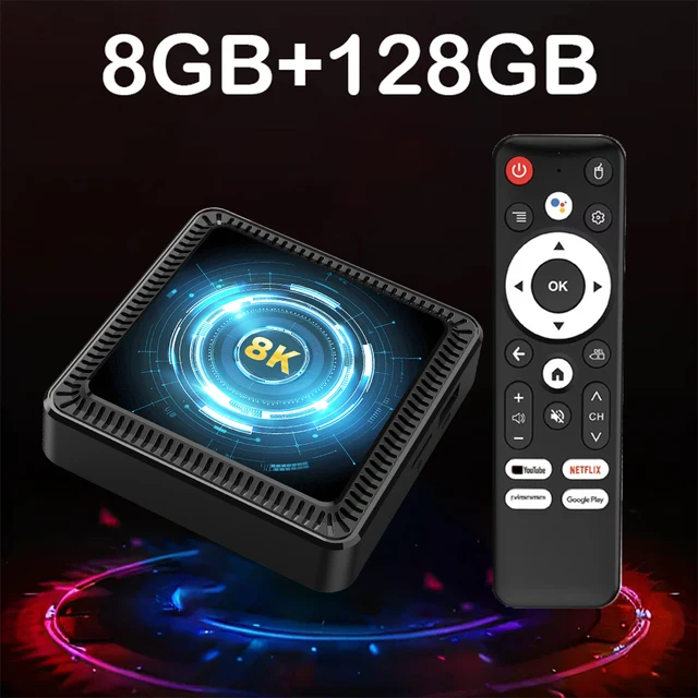 YOZHIXU Very Fast Q19 Smart TV Box Android 14 8 ГБ 128 ГБ Потоковое медиаплеер H618 5G Wifi BT5.4 Wifi6 Google Voice Set Top Box