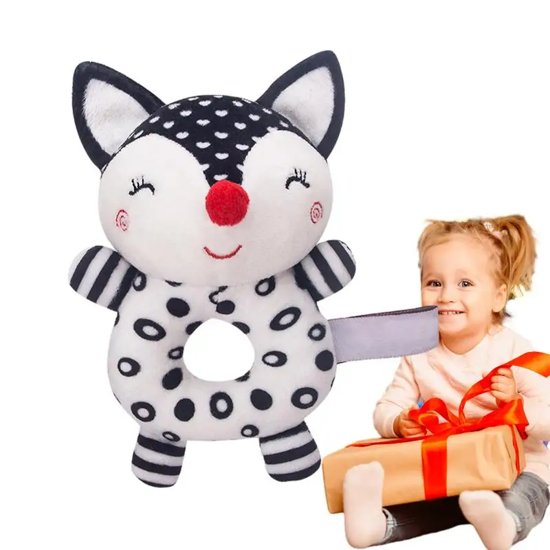 

Newborn Baby Rattles Shake Rattle With Sound Fox Grab Ability Training Toys Infant Plush Dolls Baby Birthday Gift Toys