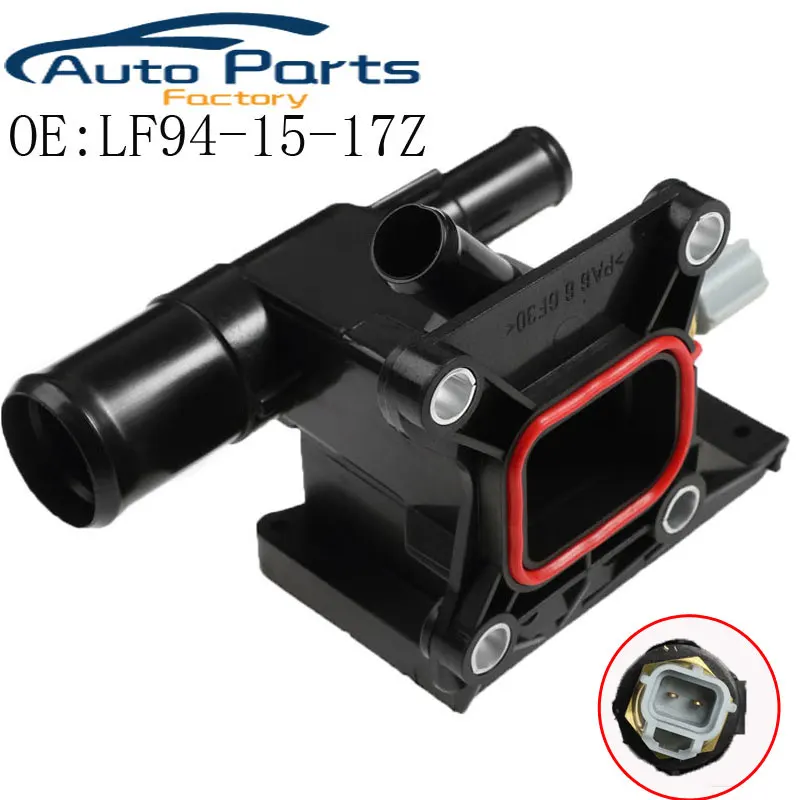 New Engine Coolant Thermostat + Sensor For Mazda 3 5 6 Cx7 Lf941517z