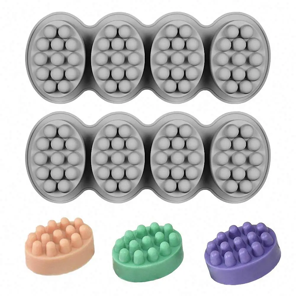 Massage Bar Silicone Molds 4 Cavities 4.5oz Soap Mold for DIY Soap, Chocolate, Candle