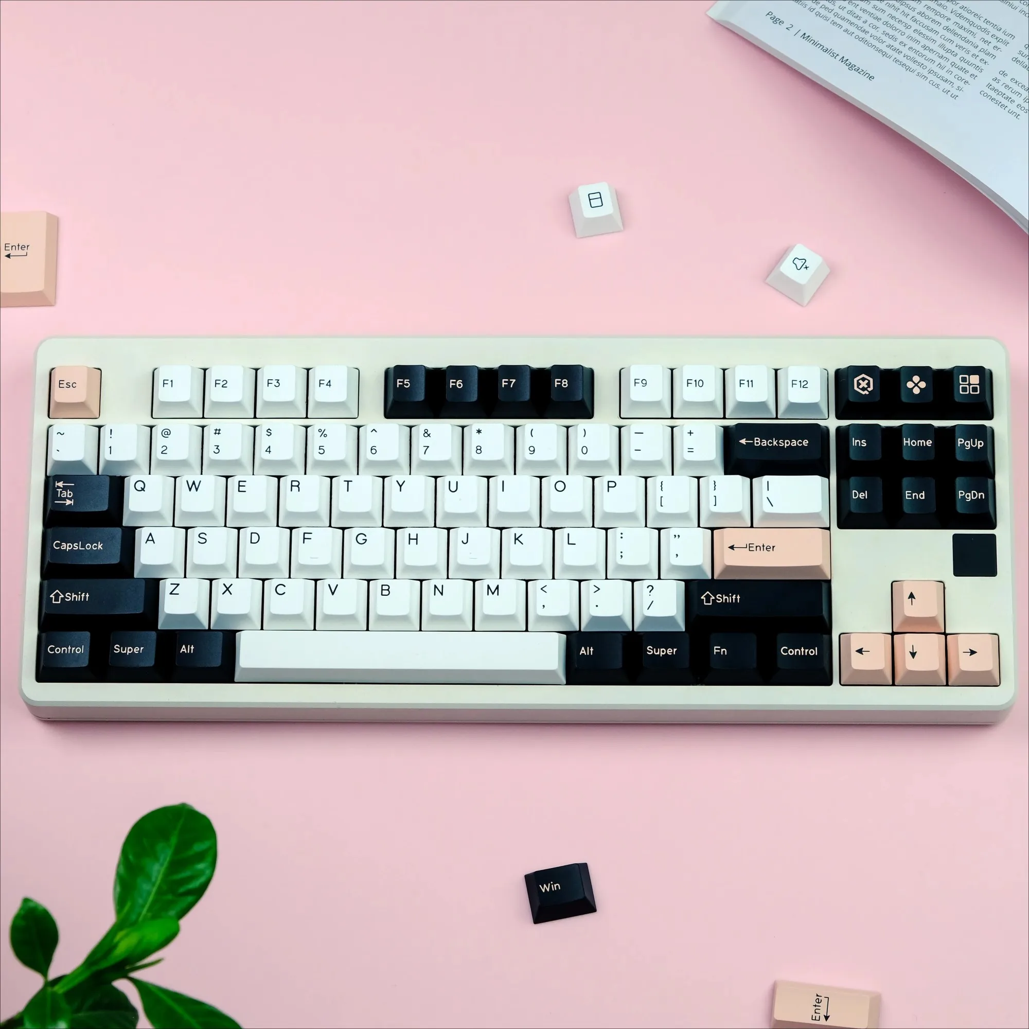 

Колпачки для механической клавиатуры GK61 Anne Pro 2, колпачки для механической клавиатуры с 170 клавишами QX GMK, Оливия, PBT, Double Shot, вишневый профиль, 61, 64, 68, 87, 96, 980