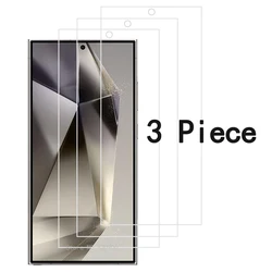 Clear Tempered Glass Screen Protector - Ultra - Strong 9H Hardness with 2.5D Edge and Full Coverage - Samsung S24Ultra (3 piece)