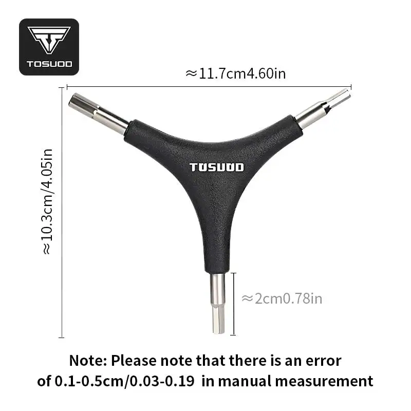 TOSUOD Y Shape Hex Wrench 4/5/6 mm Bicycle Repair Tool