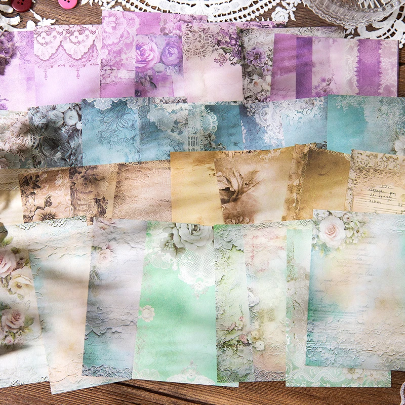 Memo Pad Flower Materials Decor Stationery School Student DIY Scrapbooking Supplies 40pcs/pack