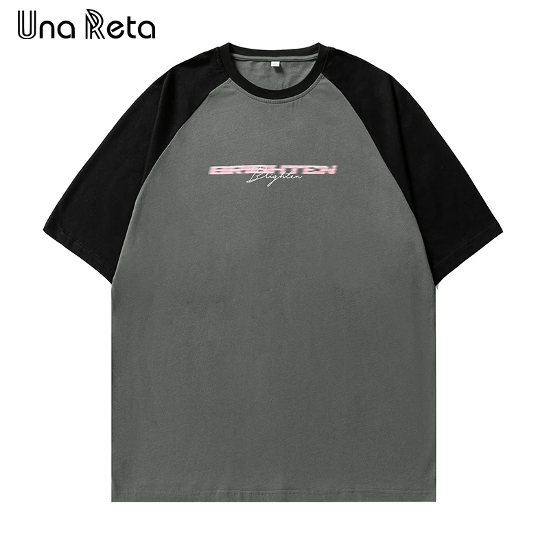 

Футболка Una Reta для мужчин и женщин, новинка 2024, футболки в стиле хип-хоп, мужская одежда в стиле Харадзюку, Дизайнерские летние футболки для пар Y2K
