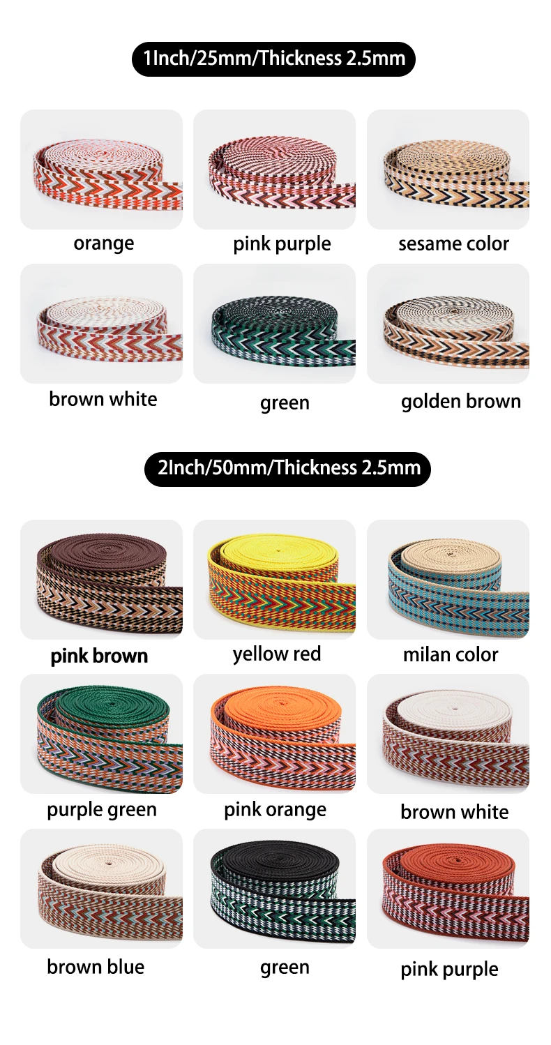 Description Picture 5 of itemWUTA Webbing Strap for Bag Luxury Quality Fashion Webbing  Thick Nylon DIY Craft Belt Strap Accessories 5 Meter 25/50mm