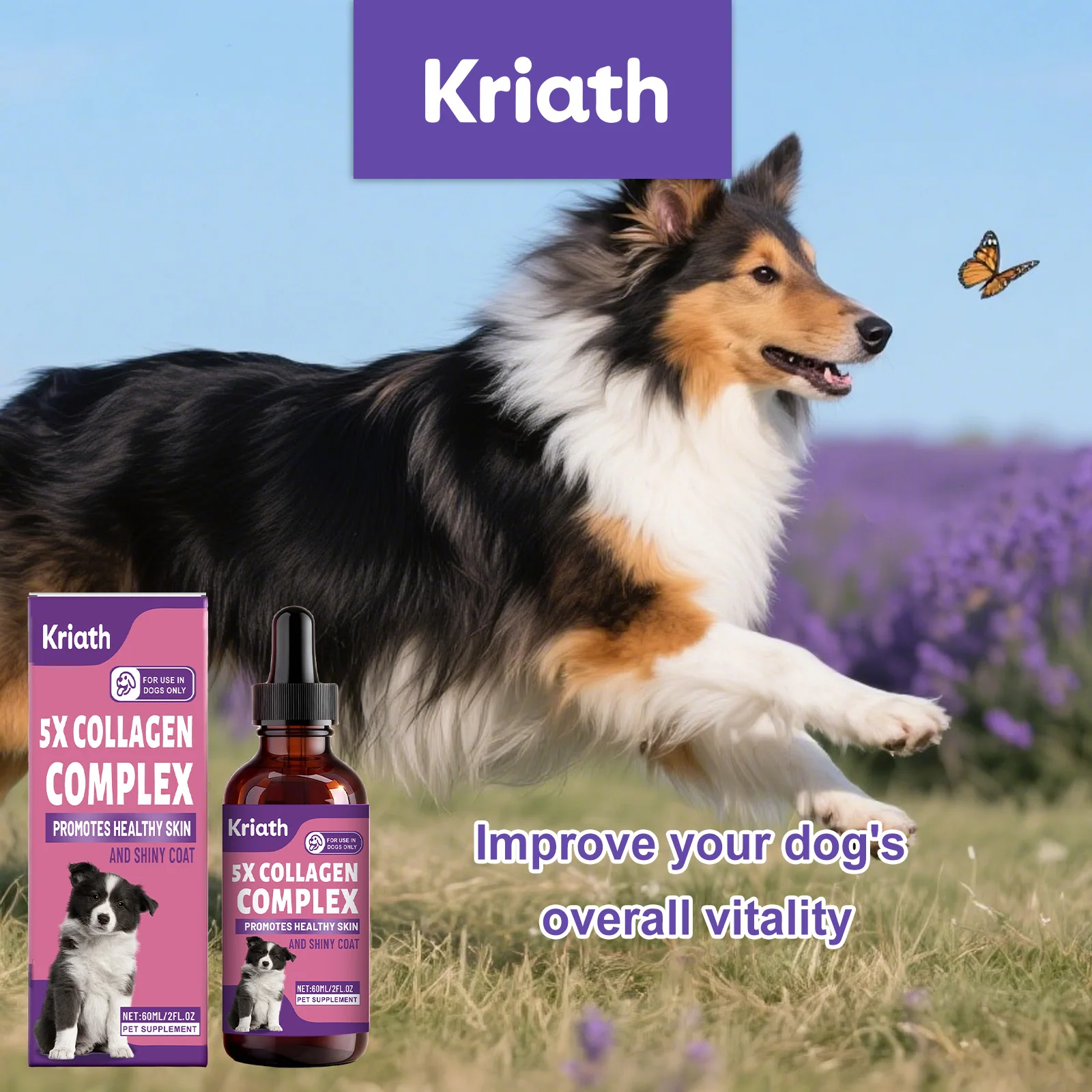 Нежные коллагеновые капли для собак — уход за суставами, питает кожу и мех, обеспечивает питательная поддержка, повышает комфорт и гибкость суставов