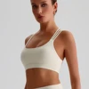 Solid Color Women Cross Back Fitness Sport Bra High Strength Tight Top Comprehensive Training Gym Yoga Underwear With Chest Pad 2