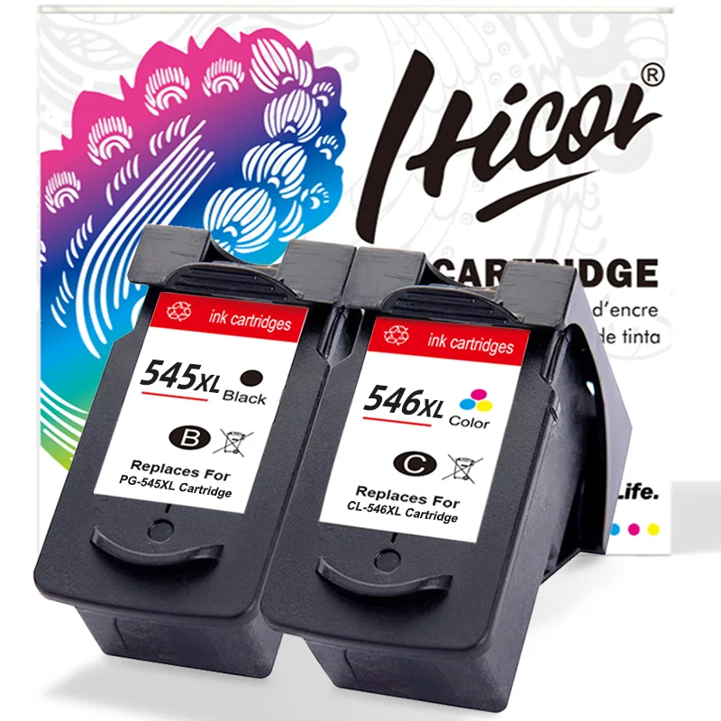 Cartuccia Di Inchiostro Compatibile 545Xl 546Xl 545 Xl 546 Xl Per Canon Pg545 Cl546 Pg-545 Per Pixma Mg3050 2550 2450 2550S 2950 Mx495