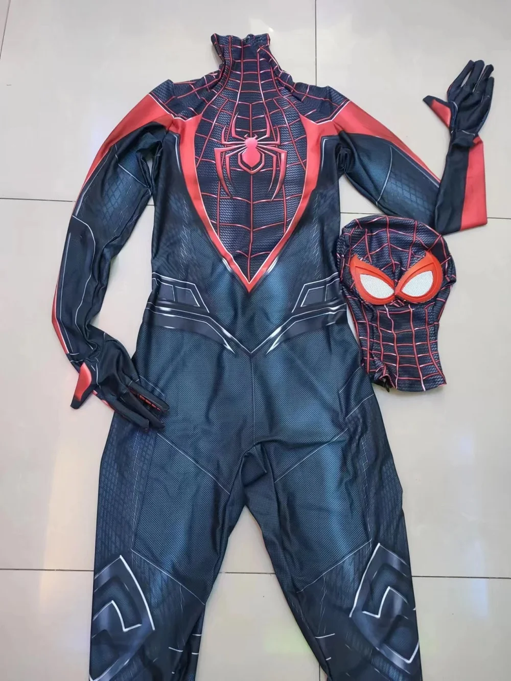 Tessuto Premium Spiderman Costume Cosplay Spidey Boys Spandex Zentai Suits Costume Di Halloween Supereroe Cosplay Per Adulti/Bambini