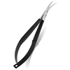 Embroidery Scissors - 4.7Inch Ergonomic Curved Spring Brow Shaping Scissors, Stainless Steel Squeeze Sewing Scissors Easy To Use 1