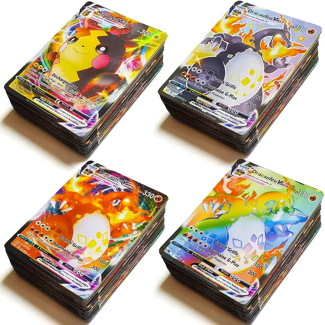 100pcs/Box For Pokemon GX Cards Vmax English Shining Trading Collectible Game Card Booster Box Spanish Kid Battle Game Toys Gift 4