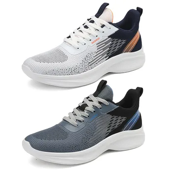 Men Running Shoes Lightweight Mesh Casual Sneakers Comfortable Breathable Cushioned Wear-resistant Soft Outdoor Accessories