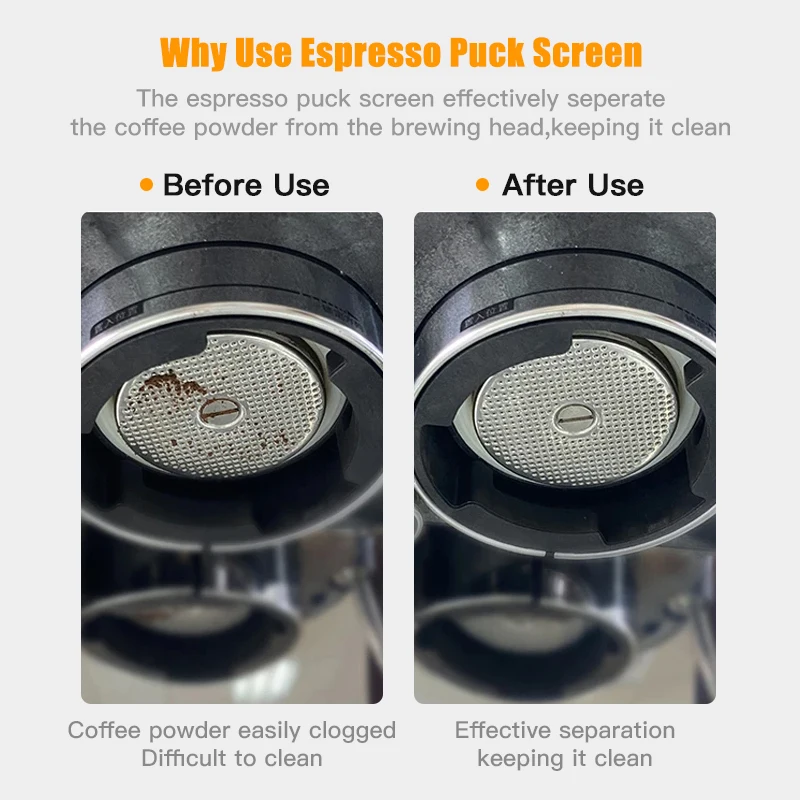 Filtro A Disco In Acciaio Inox Per Caffè Espresso – 51/53/58 Mm – Schermo Puck Riutilizzabile Per Portafiltro