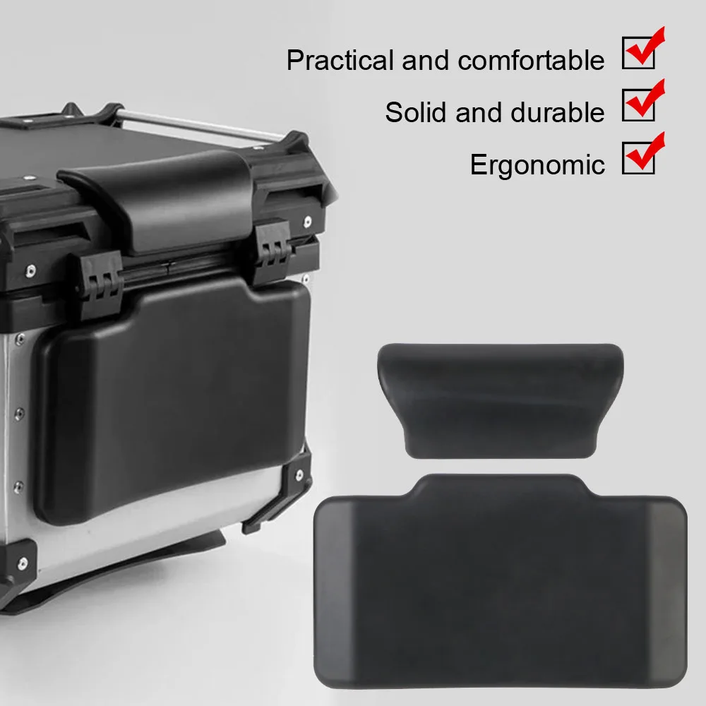 Black Synthetic Leather Motorcycle Passenger Backrest Pad