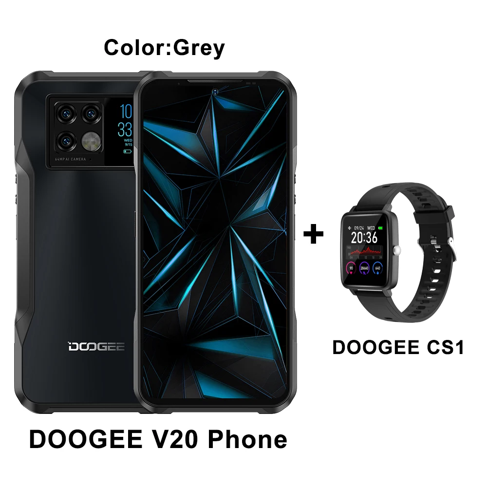 8gb ram ddr4 DOOGEE V20 5G Mobile phone 6000mAh Android 11.0 Rear Display 33W Fast Charging  8GB RAM+256GB ROM IP68/IP69K Call phone ram computer 8GB RAM